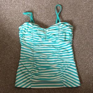 Lime Ricki size L striped tankini top